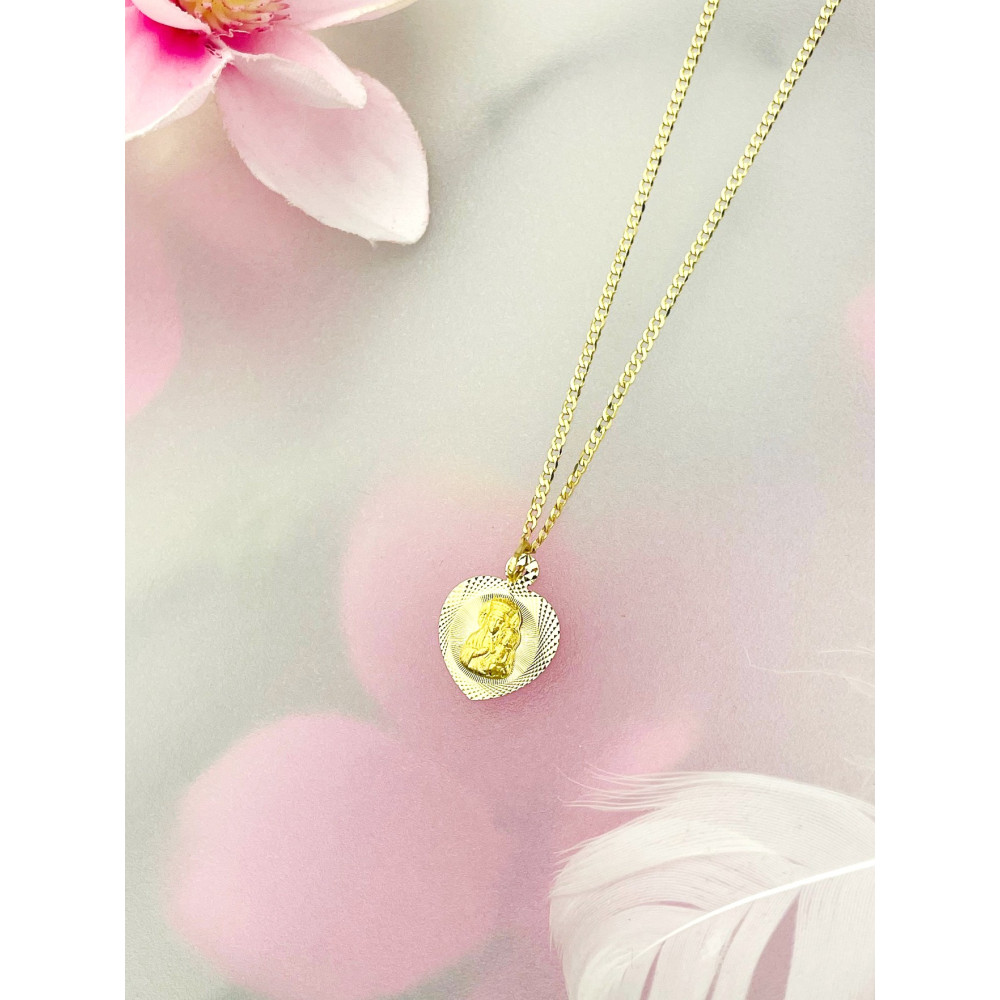 Herz Anhänger Madonna Maria Goldanhänger Erstkommunion 585er 14KT