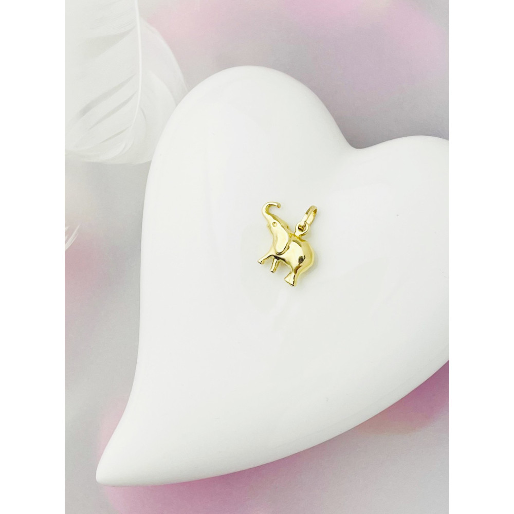 Elefant Anhänger Kettenanhänger Gelbgold Goldanhänger 585er 14KT
