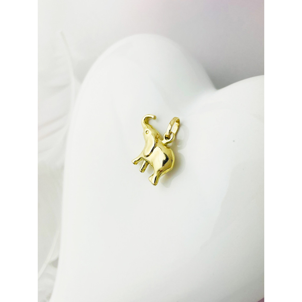 Elefant Anhänger Kettenanhänger Gelbgold Goldanhänger 585er 14KT