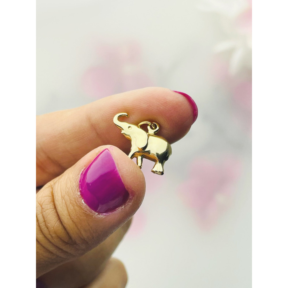 Elefant Anhänger Kettenanhänger Gelbgold Goldanhänger 585er 14KT