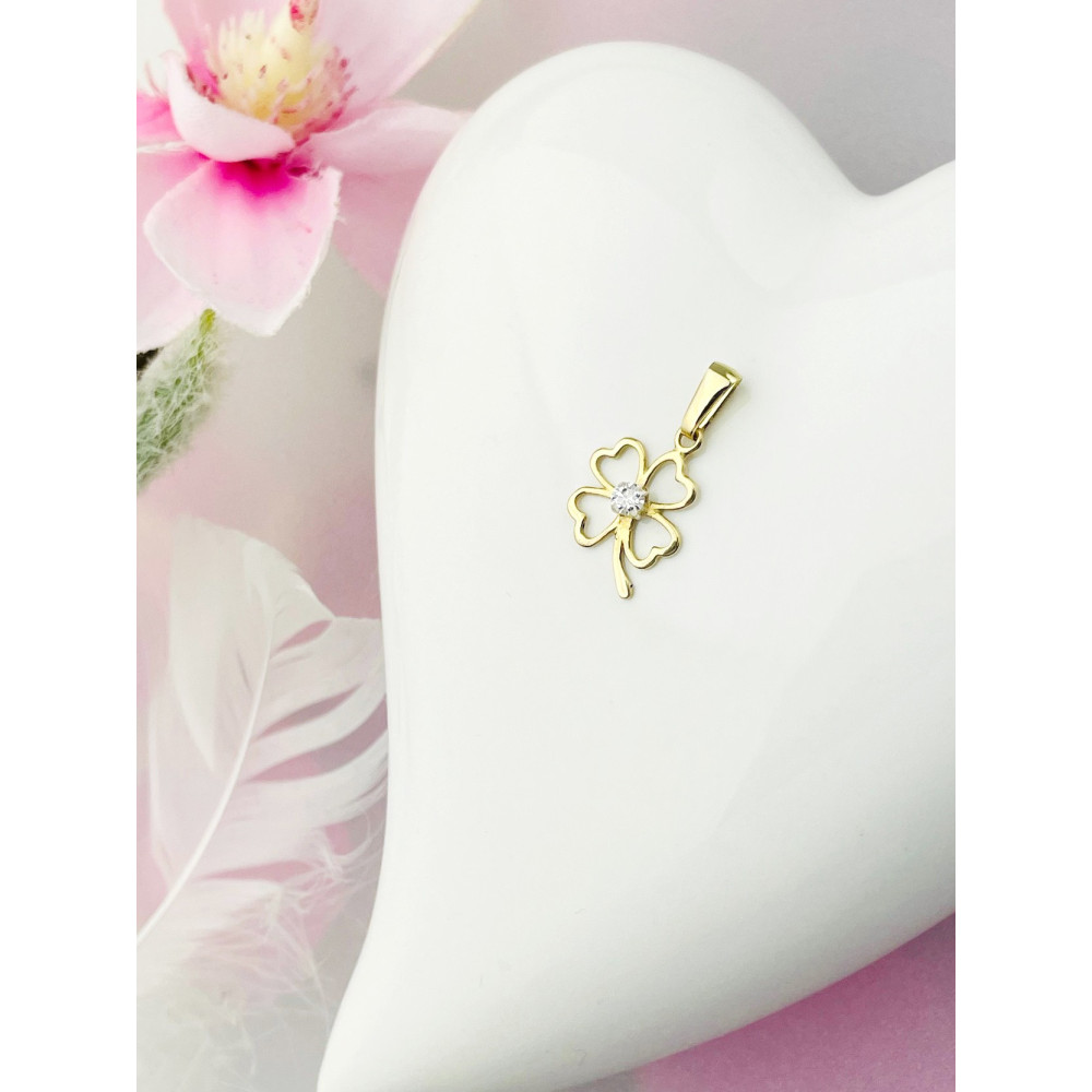 copy of Złoty wisiorek zawieszka rozeta ażurowa