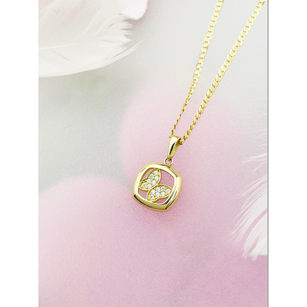 copy of Złoty wisiorek zawieszka rozeta ażurowa