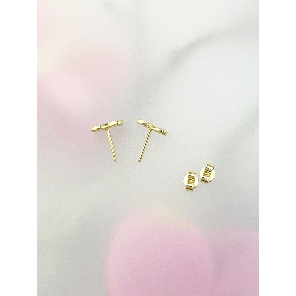 copy of Złote kolczyki kuleczki z cyrkoniami dwukolorowe