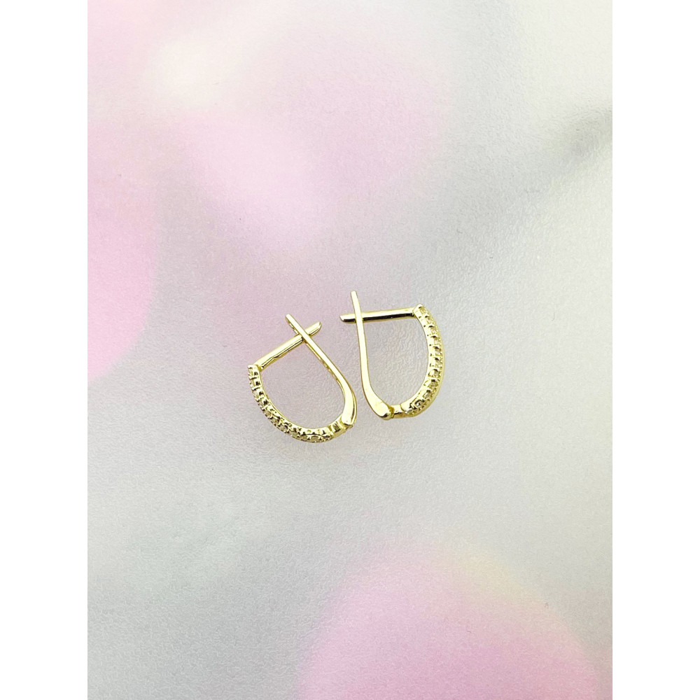 Ohrringe mit Zirkonia Ohrhänger Ohrstecker Ohrschmuck Gelbgold Paar 585er 14KT