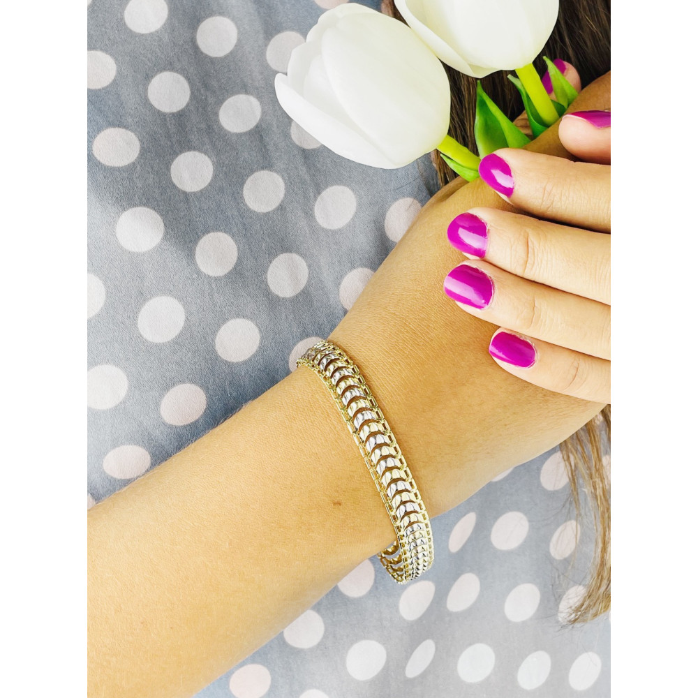 copy of Złota bransoletka z zawieszkami serce