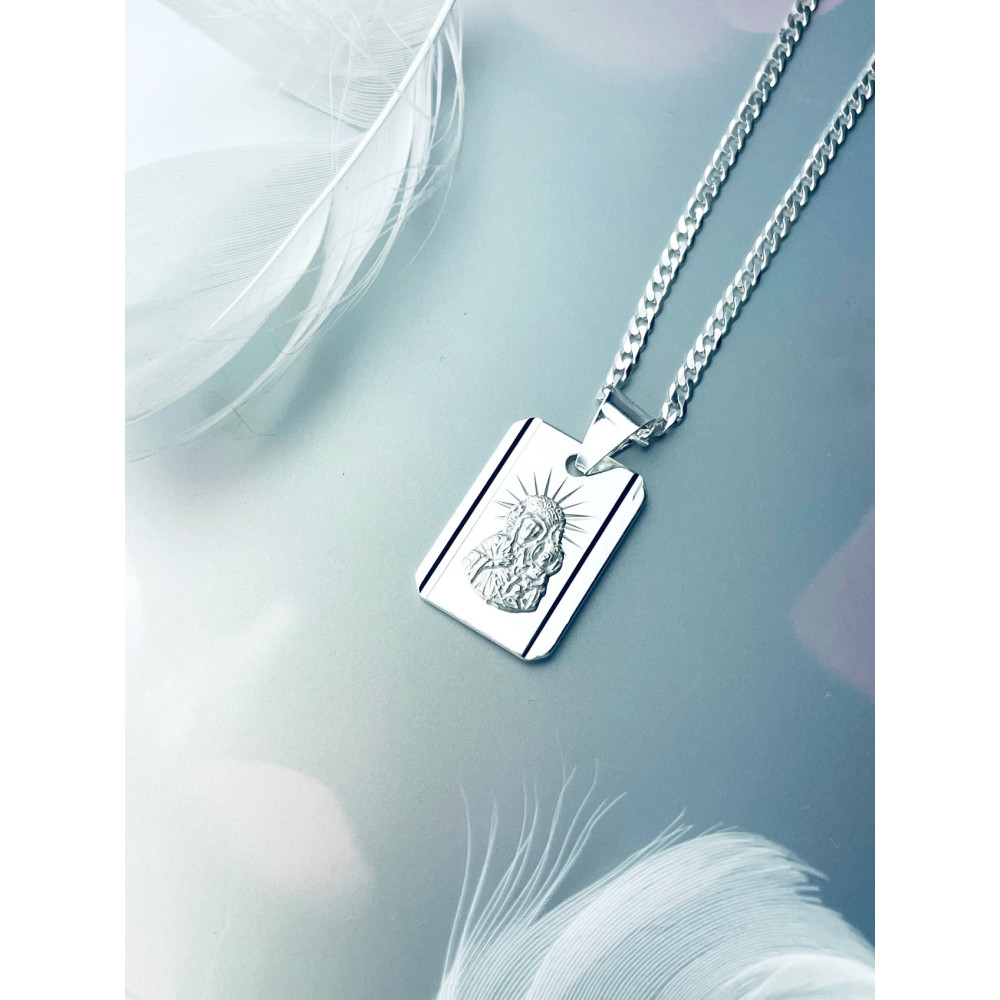 Silber Anhänger Madonna Maria mit Jesuskind Erstkommunion 925er