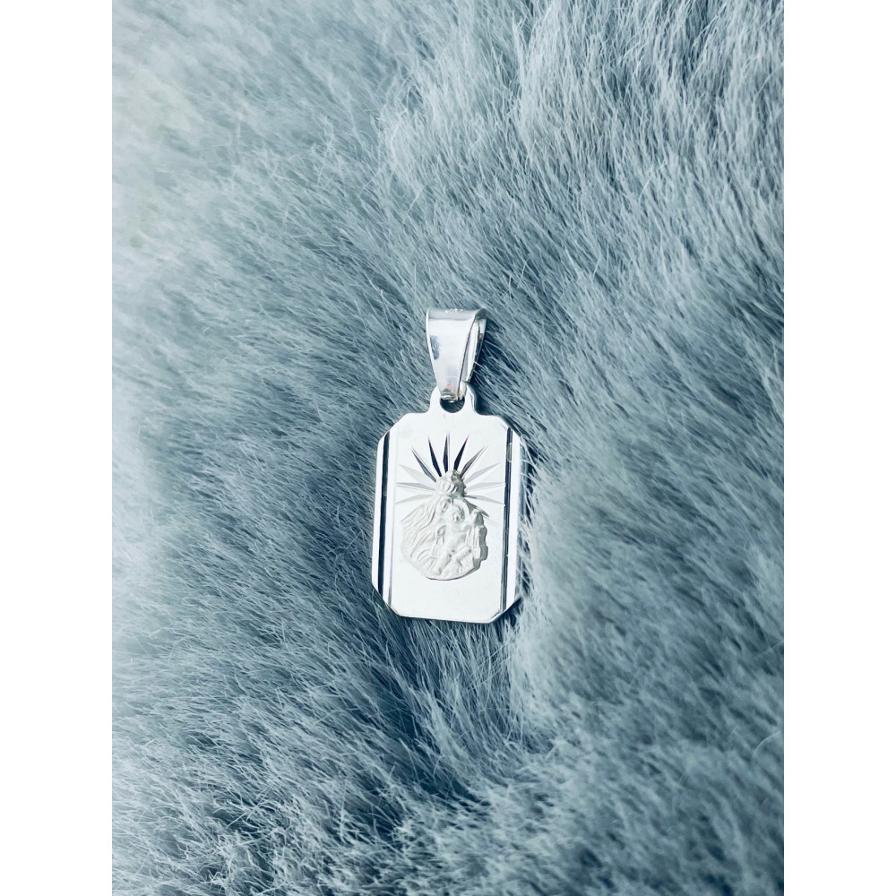 Silber Anhänger Madonna Maria mit Jesuskind Erstkommunion 925er