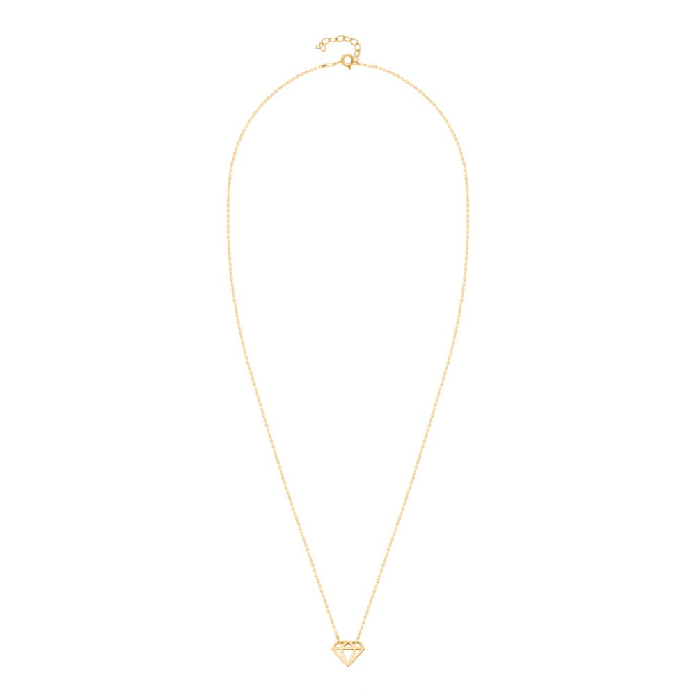 Złoty naszyjnik diament