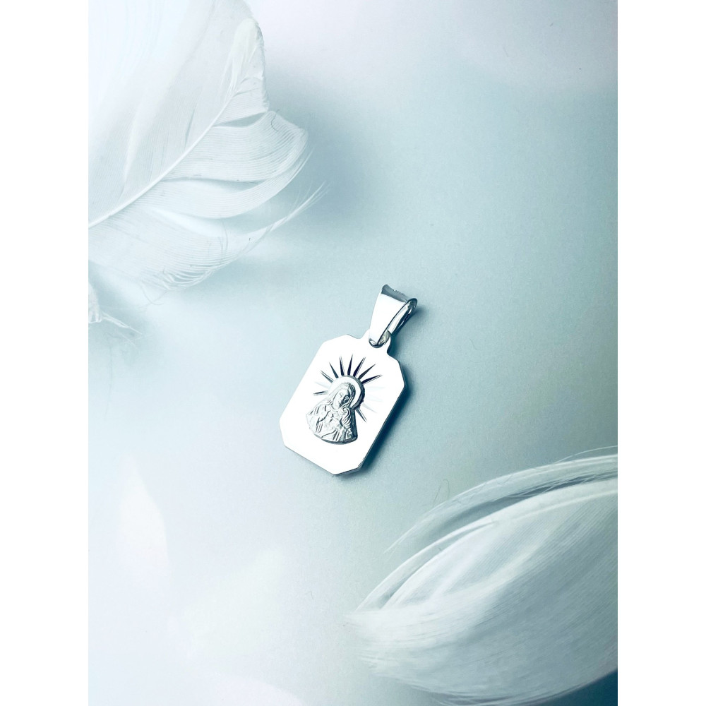 Silber Anhänger Madonna Maria mit Jesuskind Erstkommunion 925er