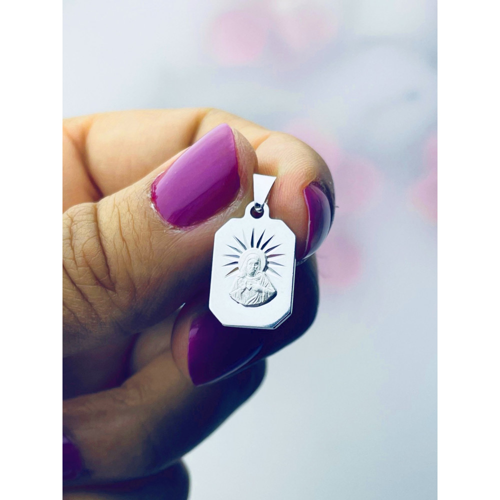 Silber Anhänger Madonna Maria mit Jesuskind Erstkommunion 925er