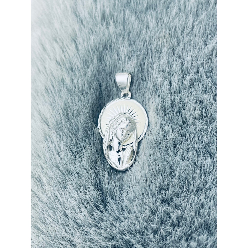 Silber Anhänger Madonna Maria Erstkommunion 925er