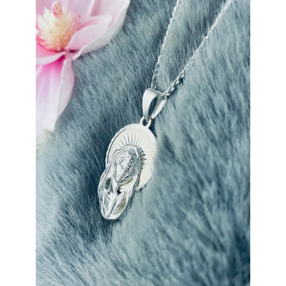 Silber Anhänger Madonna Maria Erstkommunion 925er