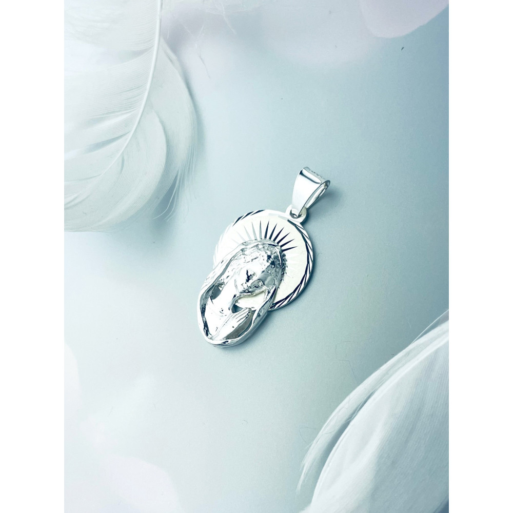 Silber Anhänger Madonna Maria Erstkommunion 925er