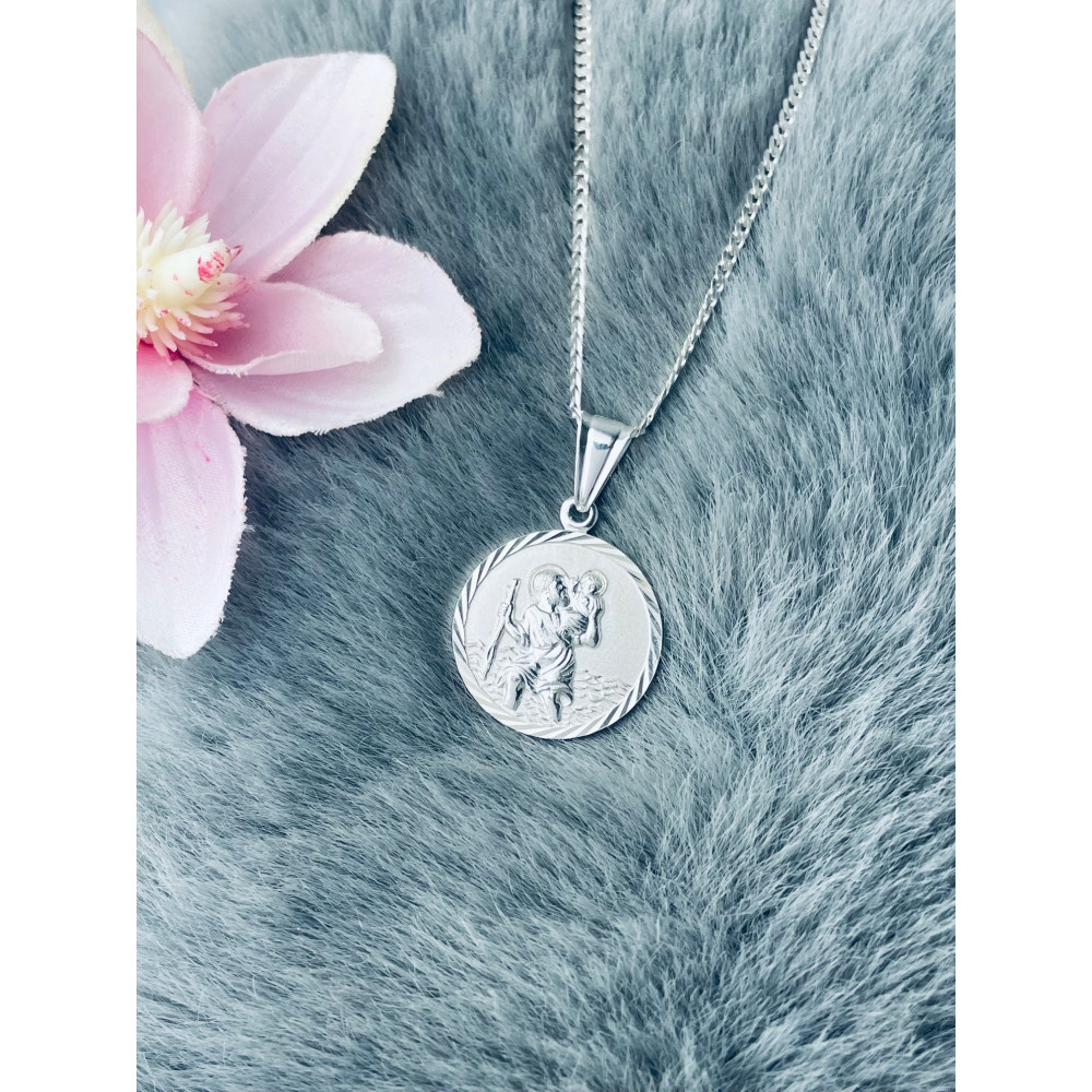 Srebrny Medalik Święty Krzysztof