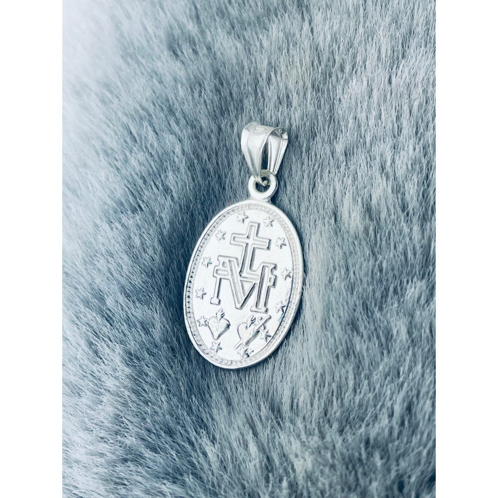 Silber Anhänger Madonna Maria Erstkommunion 925er