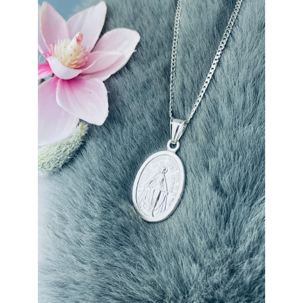 Silber Anhänger Madonna Maria Erstkommunion 925er