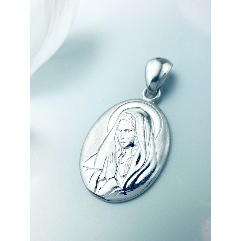 Silber Anhänger Madonna Maria Erstkommunion 925er