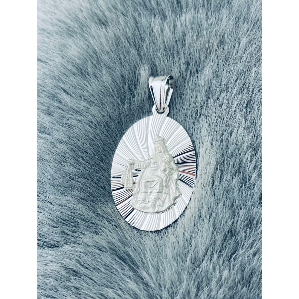 Silber Anhänger Madonna Maria mit Jesuskind Erstkommunion 925er