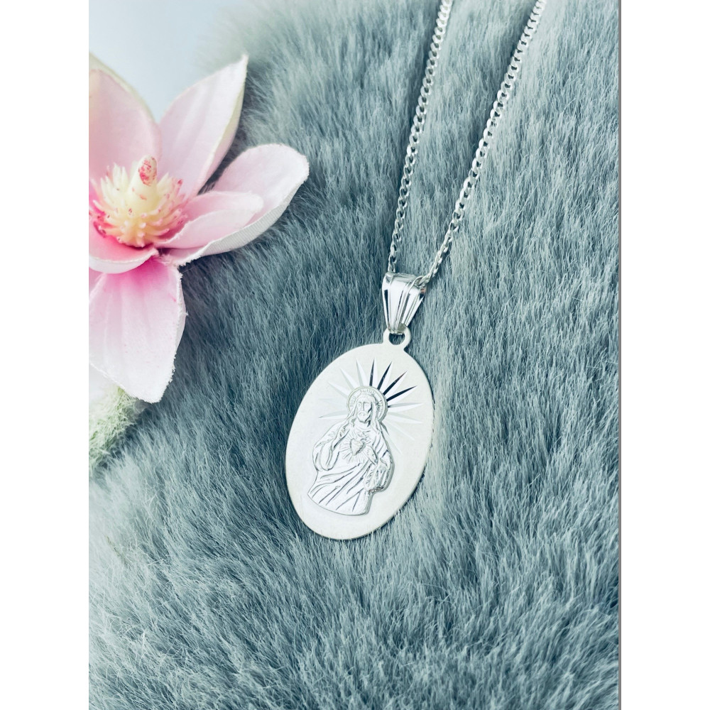 Silber Anhänger Madonna Maria mit Jesuskind Erstkommunion 925er