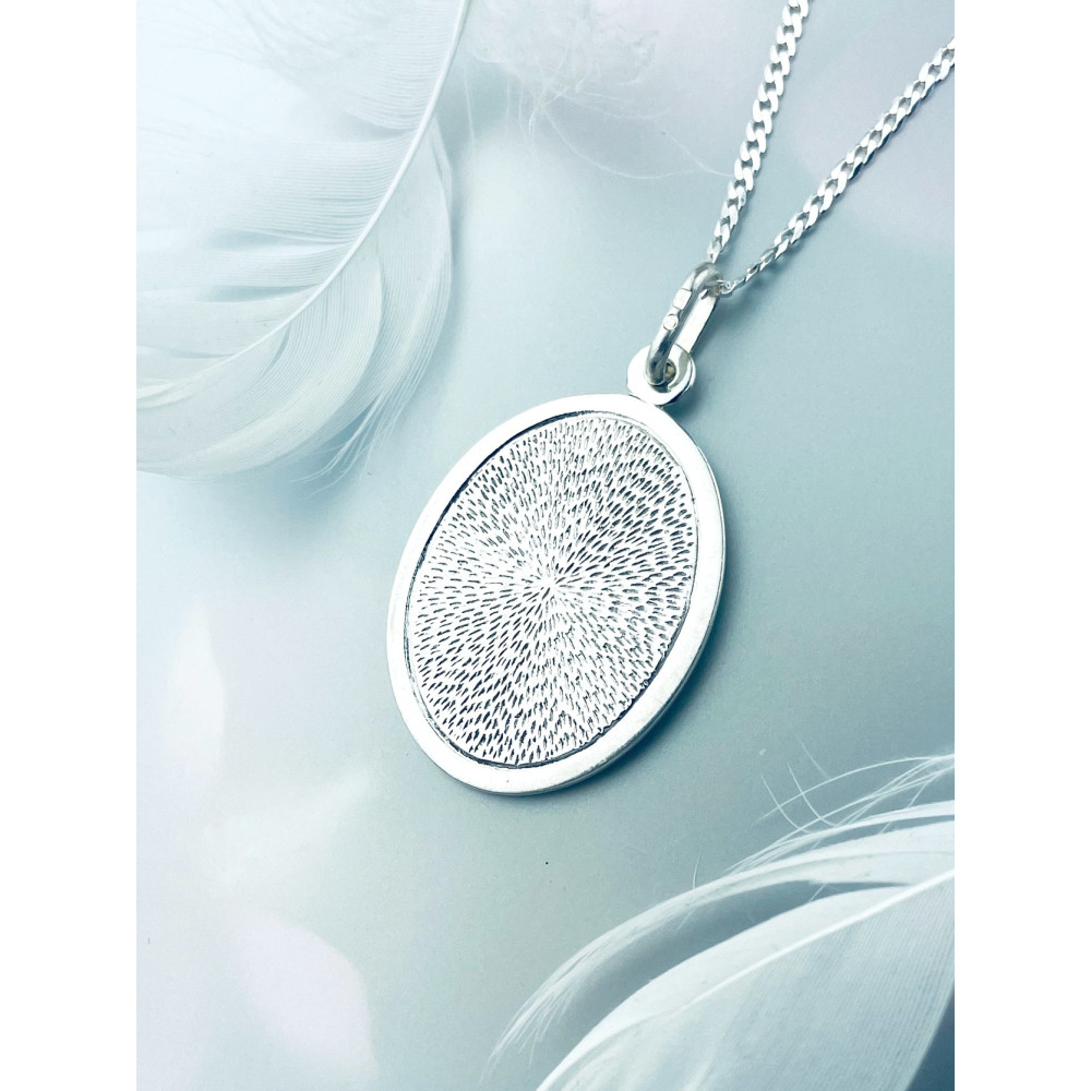 Silber Anhänger Madonna Maria mit Jesuskind Erstkommunion 925er