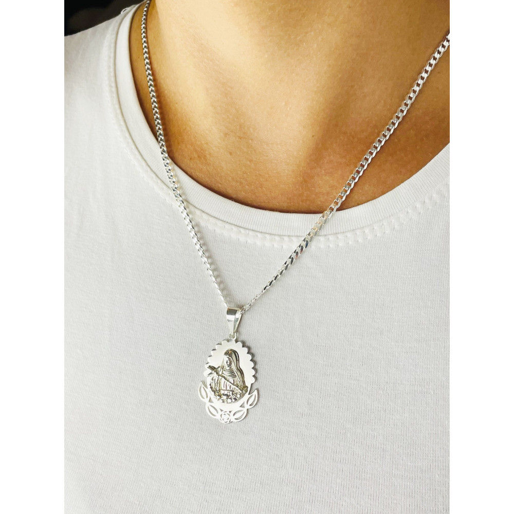 Silber Anhänger Madonna Maria Erstkommunion 925er