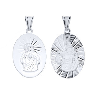 Silber Anhänger Madonna Maria mit Jesuskind Erstkommunion 925er