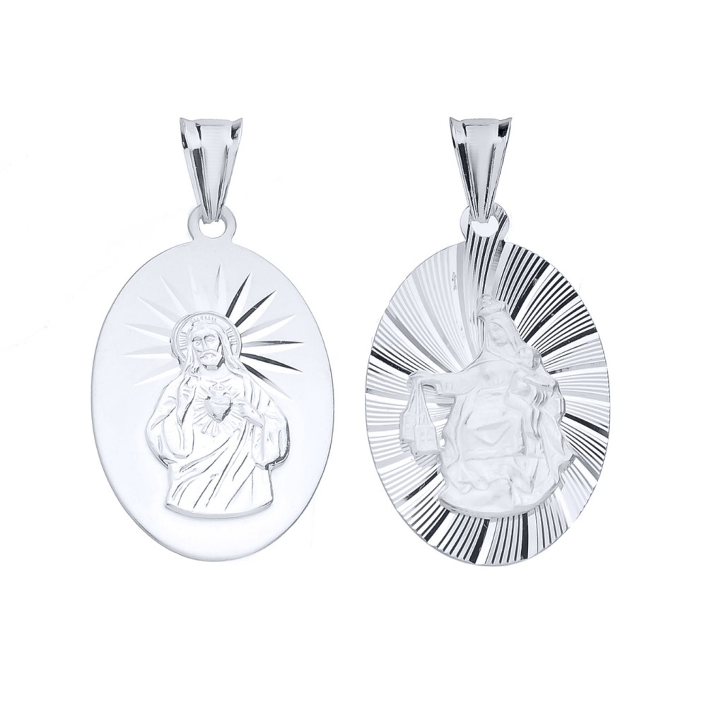 Silber Anhänger Madonna Maria mit Jesuskind Erstkommunion 925er