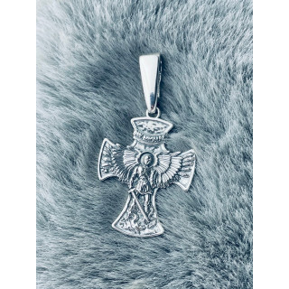 St. Michael Silber Anhänger Kreuz  Erstkommunion Taufe