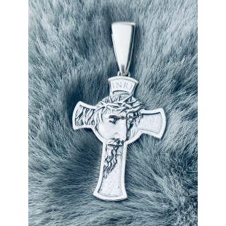 Silber Anhänger Kreuz mit Jesus Christus Erstkommunion Taufe