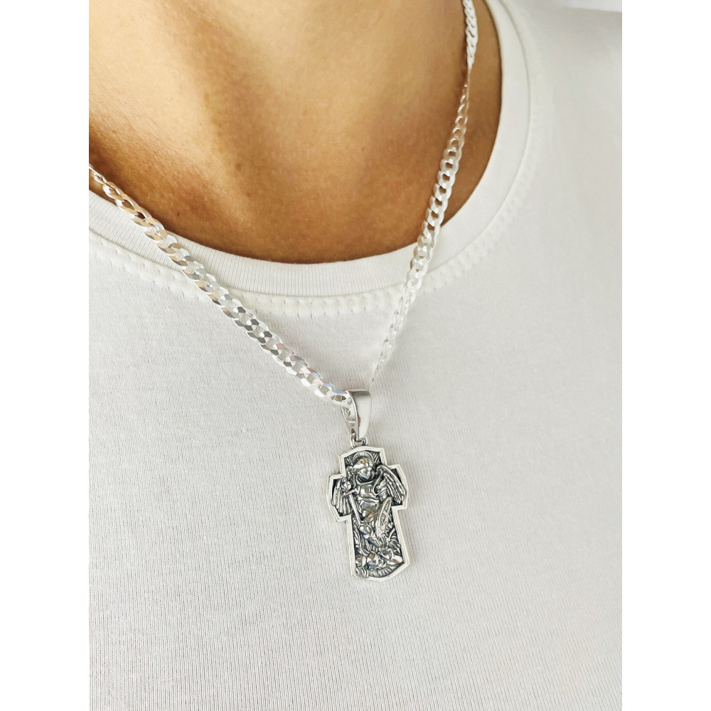 Erzengel Silber Anhänger Kreuz  Erstkommunion Taufe