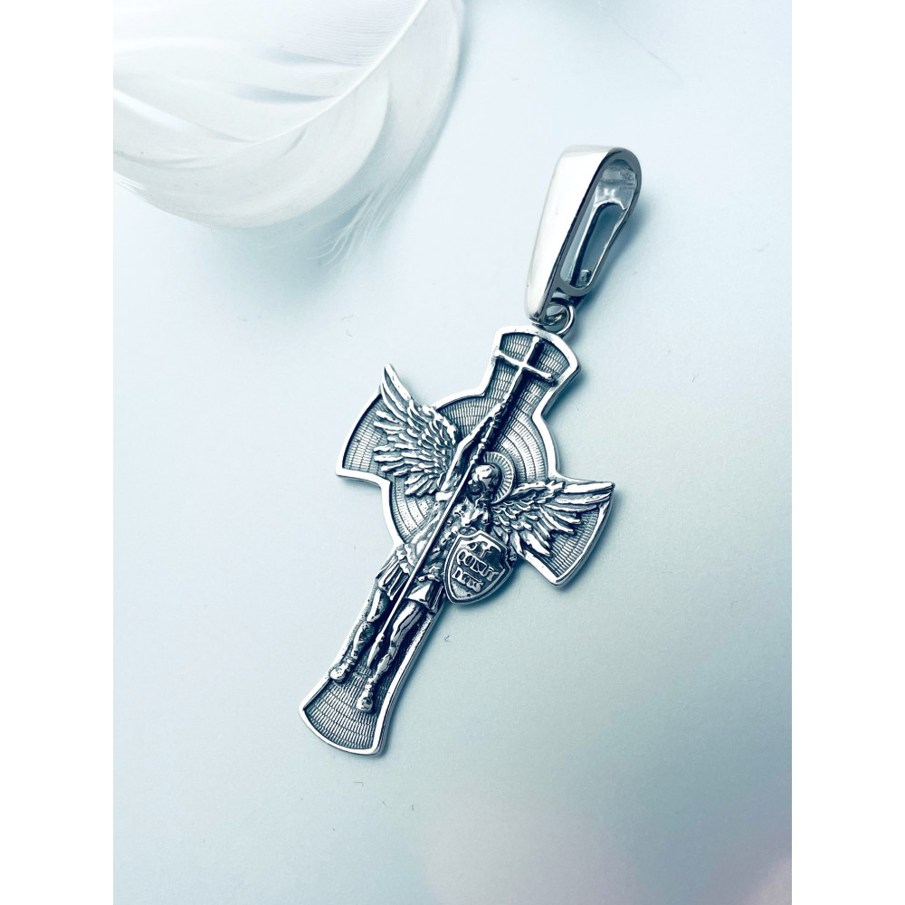 Erzengel Silber Anhänger Kreuz  Erstkommunion Taufe