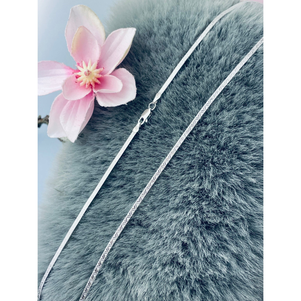 925 Silber Farbbandkette Halskette Collier