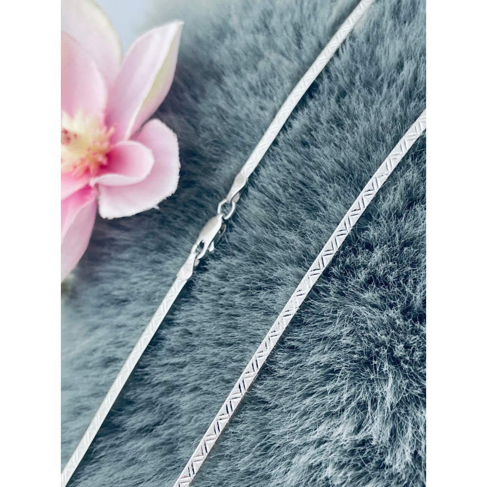 925 Silber Farbbandkette Halskette Collier