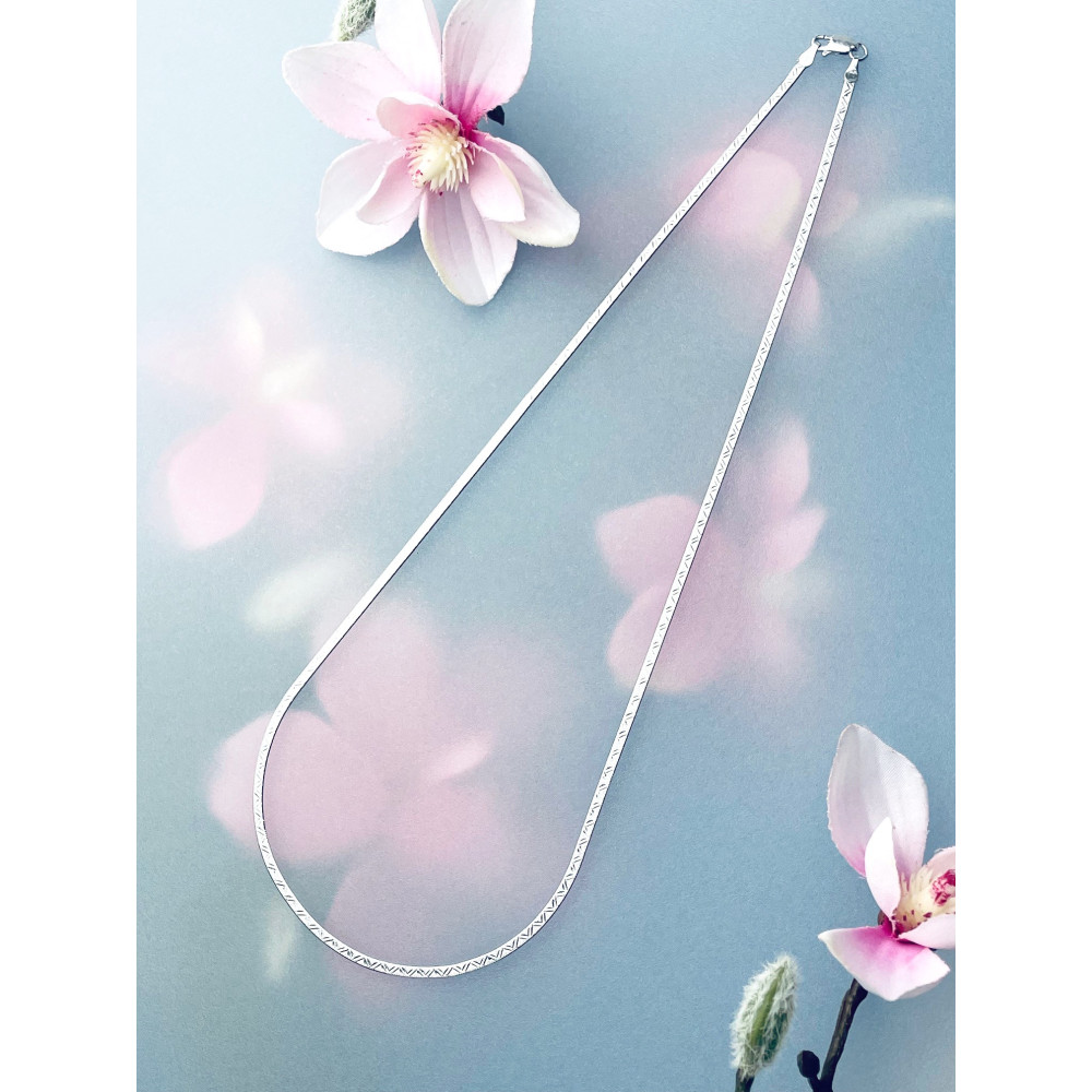 925 Silber Farbbandkette Halskette Collier