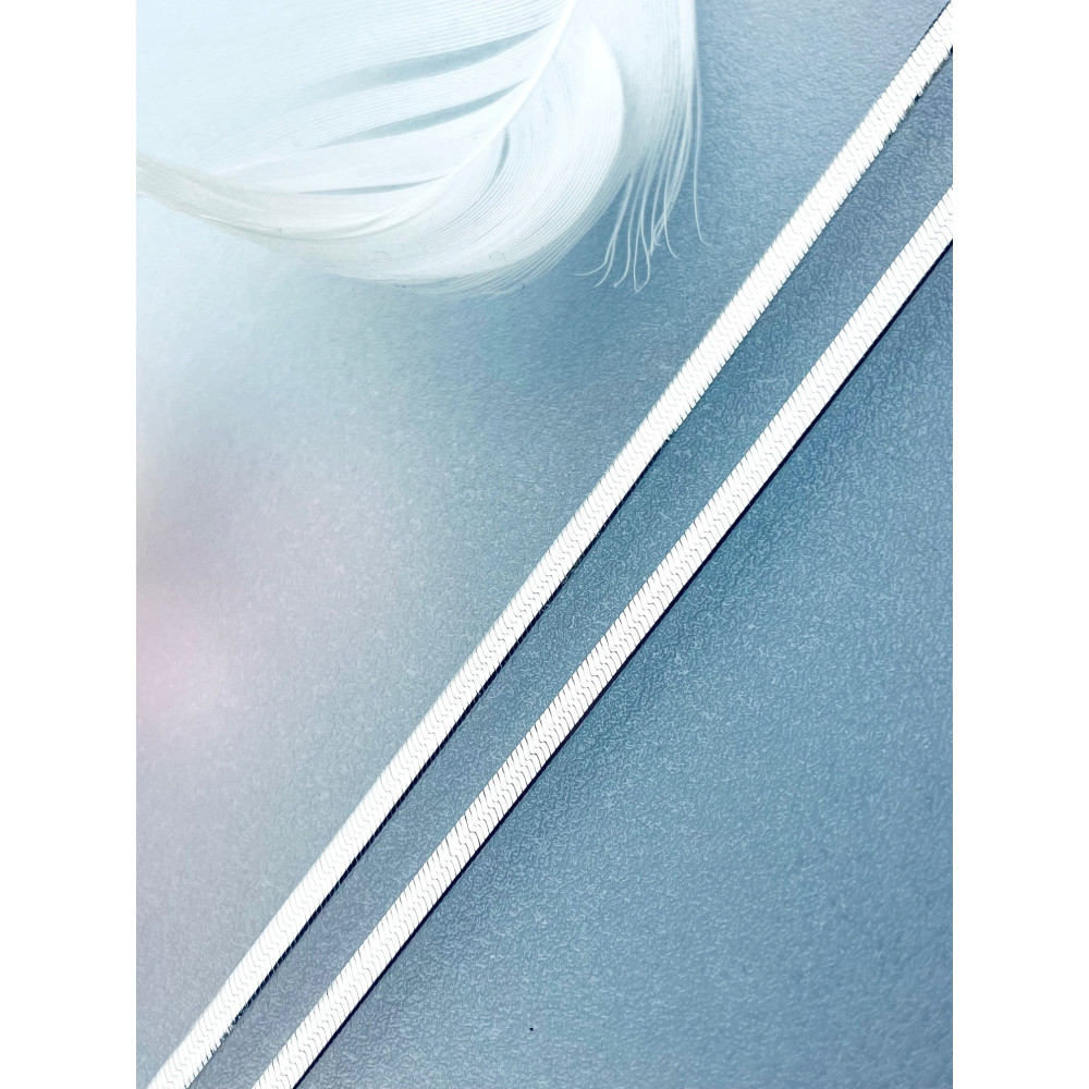 925 Silber Farbbandkette Halskette Collier