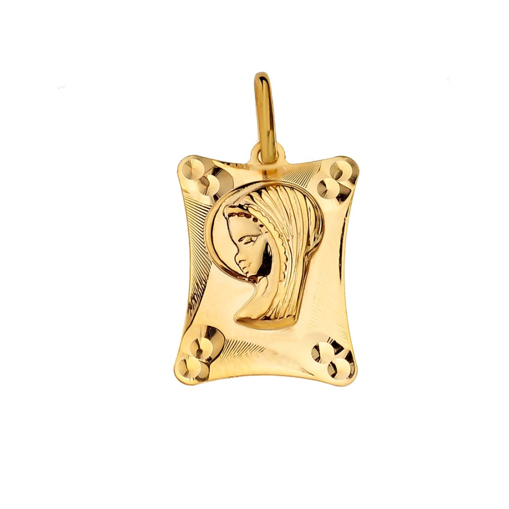 Anhänger Madonna Maria Kettenanhänger Gelbgold