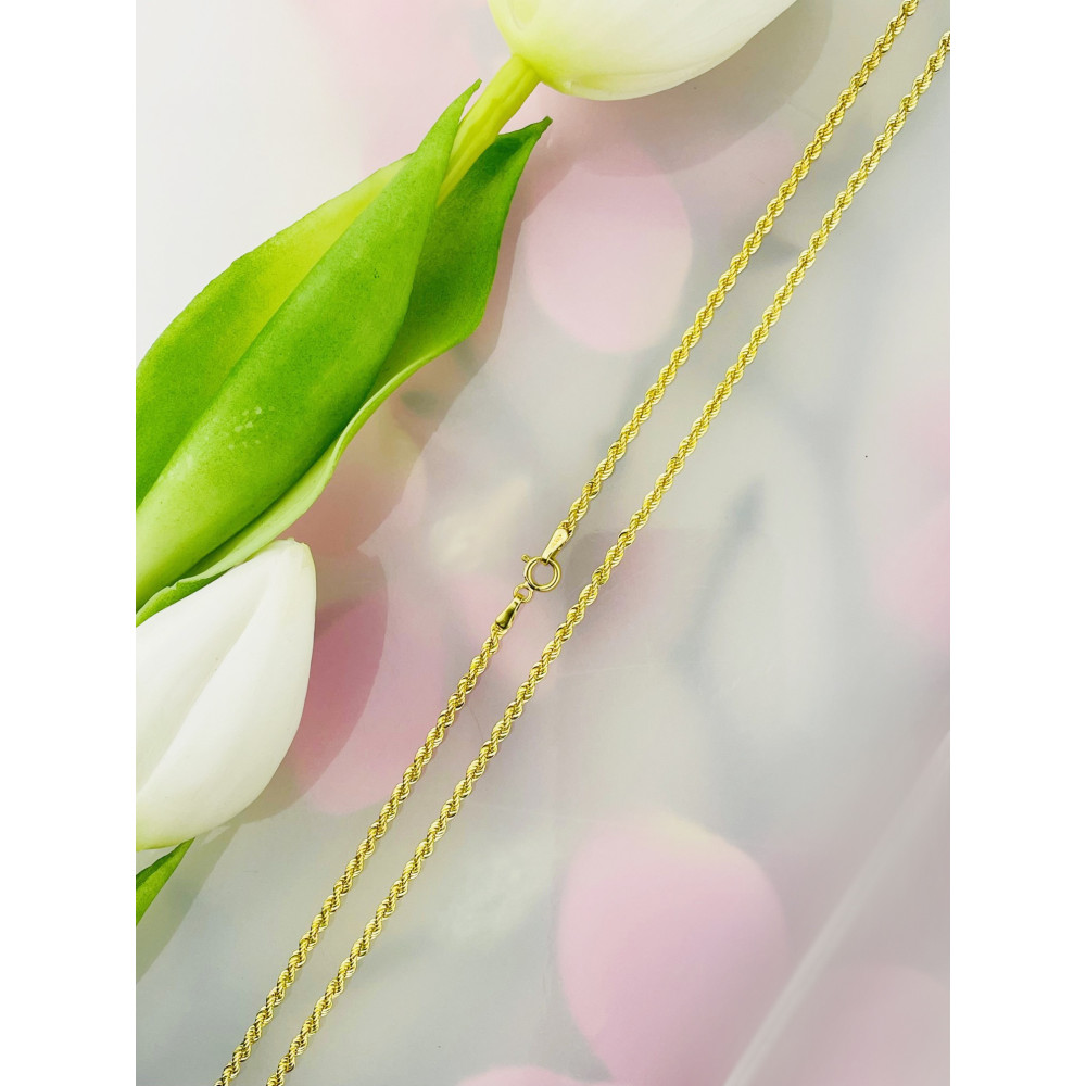 Goldkette Halskette Kordelkette Kord Kette Collier Rope Gelbgold 585er 14KT