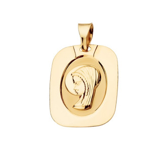 Złoty Medalik Zawieszka Matka Boska Chrzest Komunia