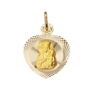 Herz Anhänger Madonna Maria Goldanhänger Erstkommunion 585er 14KT