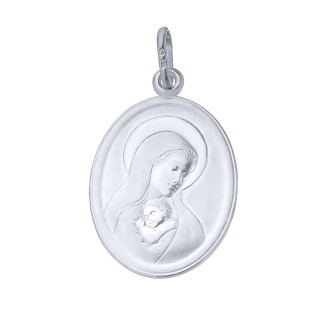 Silber Anhänger Madonna Maria mit Jesuskind Erstkommunion 925er