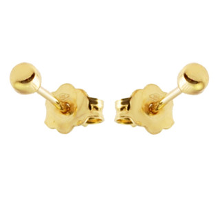 Złote kolczyki kuleczki na sztyfcie