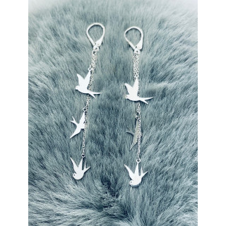 925 Silber Ohrringe Schwalbe