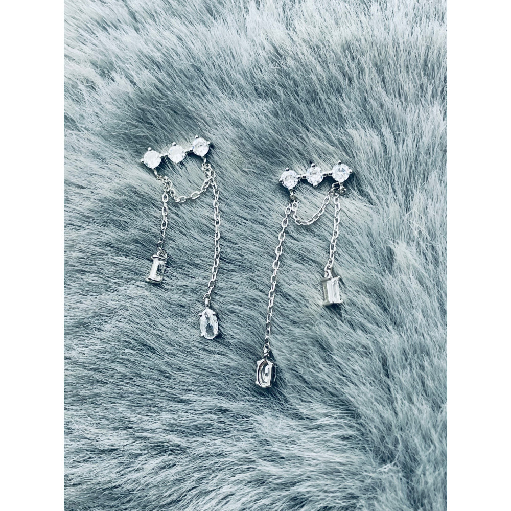 925 Silber mit Zirkonia Ohrringe