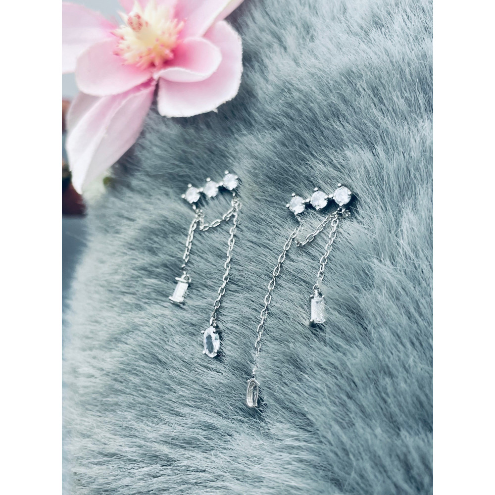 925 Silber mit Zirkonia Ohrringe