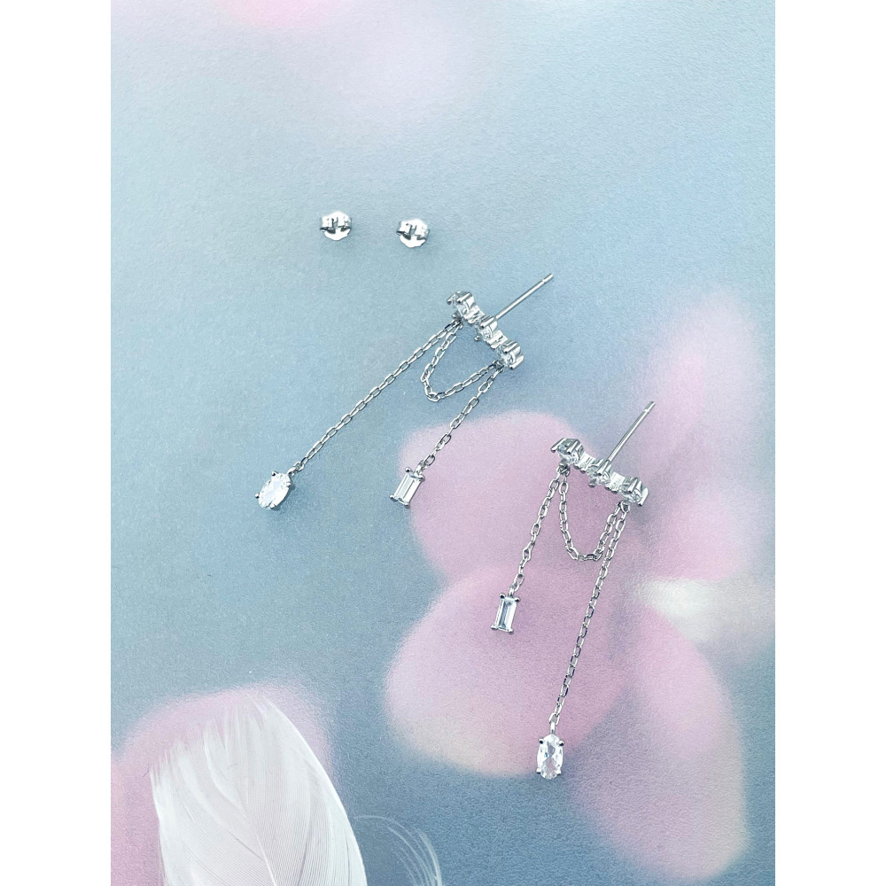 925 Silber mit Zirkonia Ohrringe