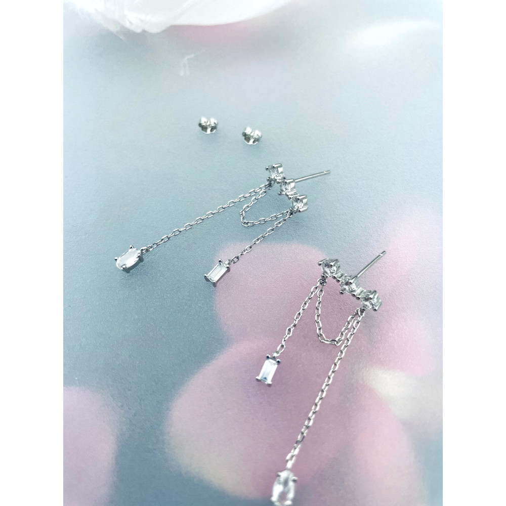 925 Silber mit Zirkonia Ohrringe