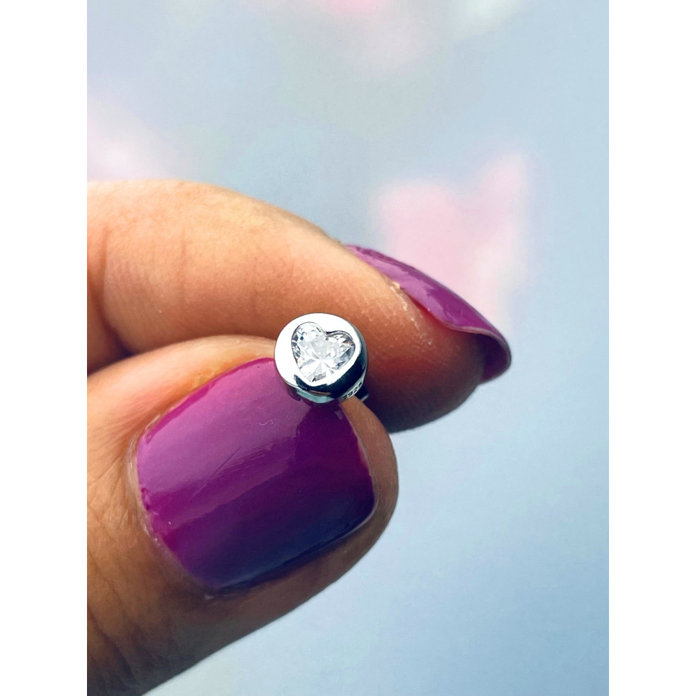 925 Silber Ohrringe mit Zirkonia Herz