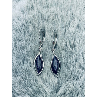 Srebrne kolczyki wiszące Noc Kairu ognik