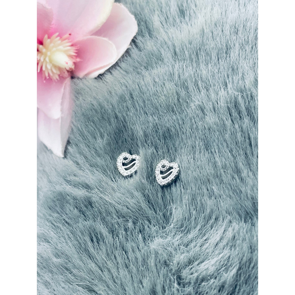 copy of Złote kolczyki przecinki z cyrkoniami