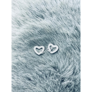 925 Silber Ohrringe mit Zirkonia Herz
